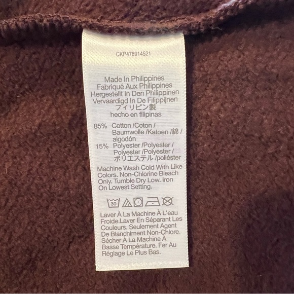 Madewell Betterterry Polo Sweatshirt in Chocolate Raisin (XXS) - Picture 11 of 13